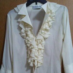 Peter Soronen 100% Silk Blouse Size 8